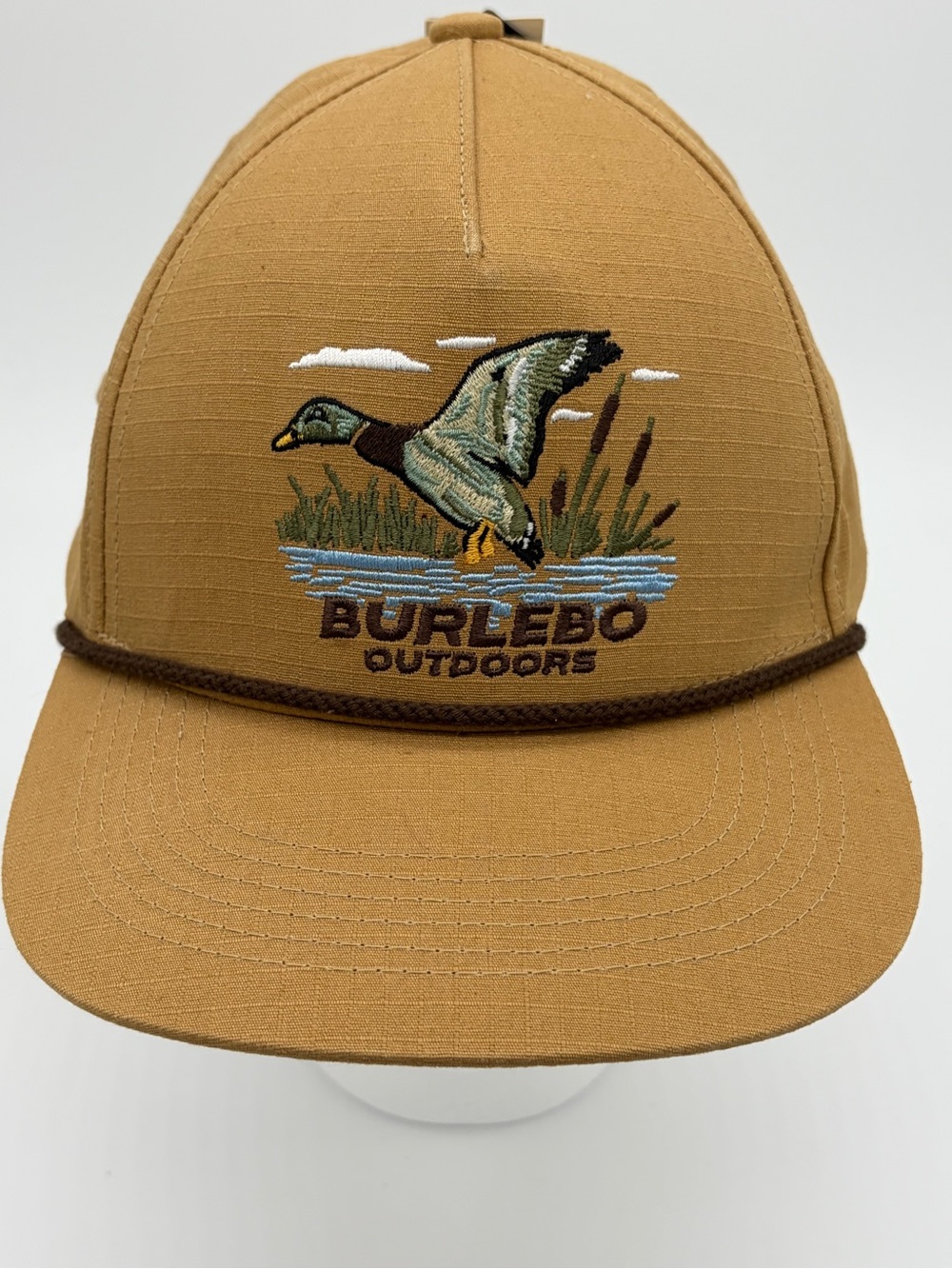 BURLEBO Brown Ripstop Duck Patch Cap